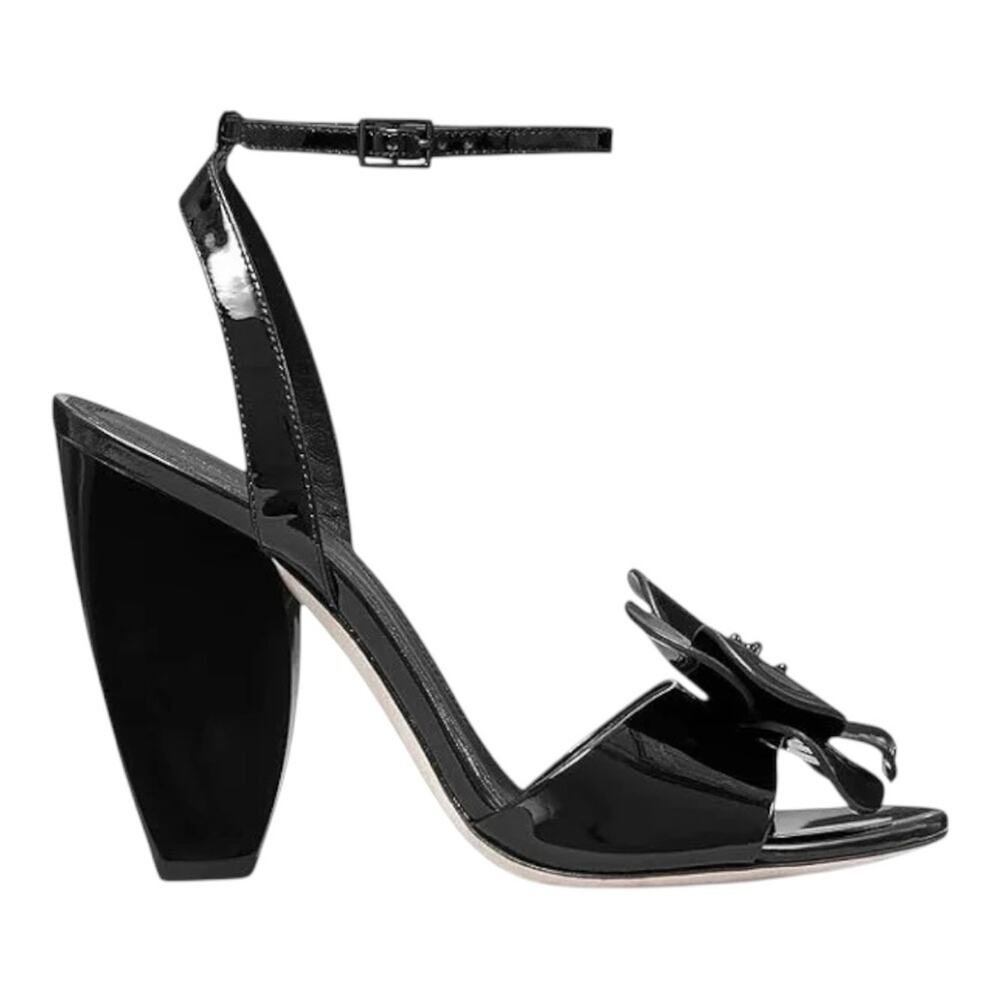 Elegant Black Heeled Sandals - Picture 4 of 10